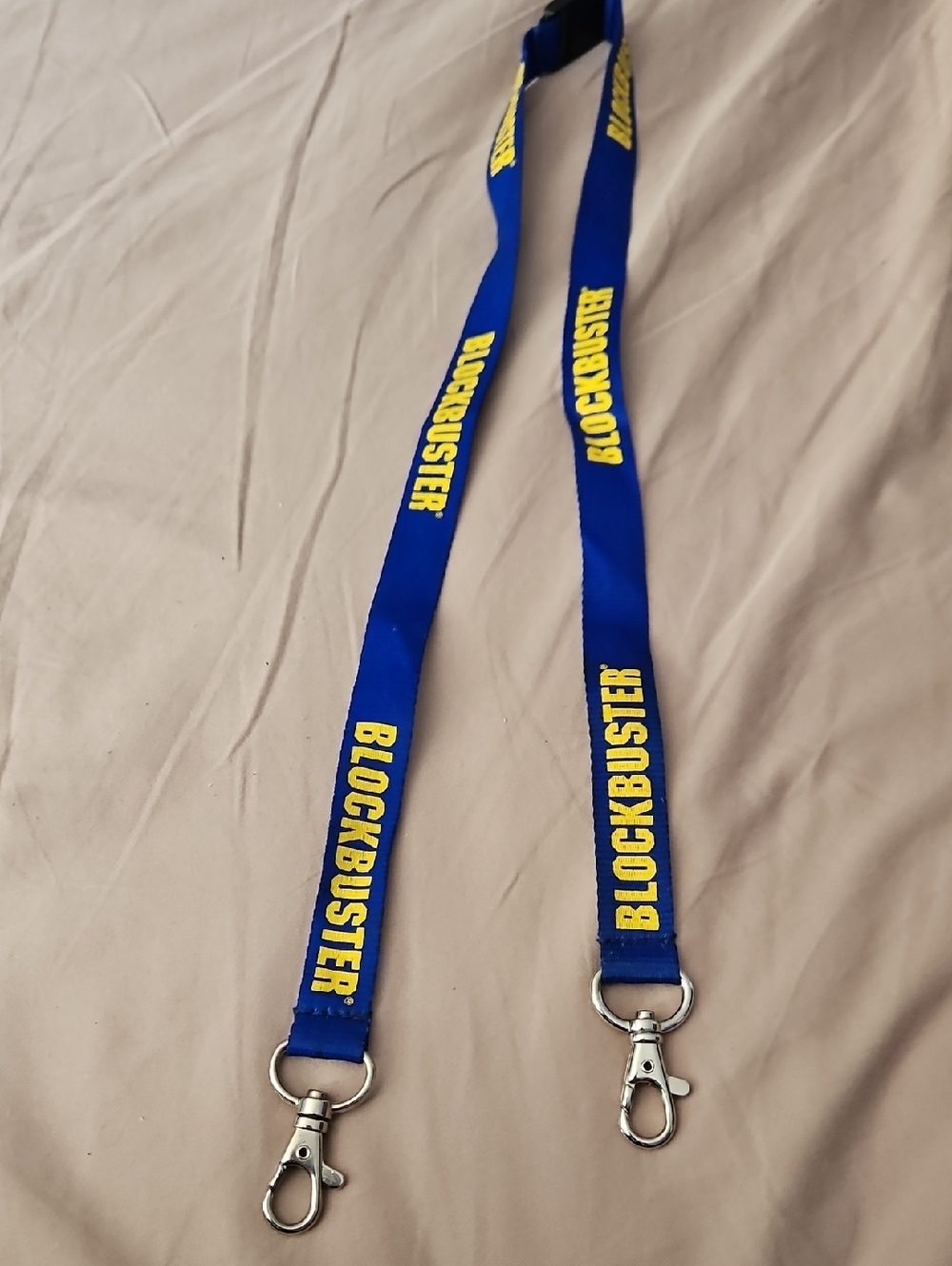 Vintage Rare Original Blockbuster Blue Logo Lanyard